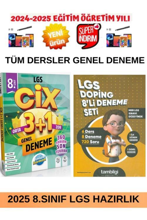 Ünlüler Karması 2025 8.Sınıf Cix 3+1 Deneme+Tam Bilgi Tüm Dersler Lgs Doping 8 Deneme Seti