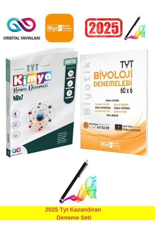 2025 Tyt Kimya 40x7 Branş Deneme+Biyotik Tyt 60x6 Branş Deneme Seti+Android Kalem