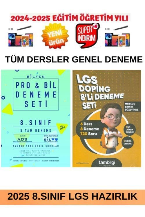 2025 8.Sınıf Lgs Probil Tüm Dersler 5 Genel Deneme+Tam Bilgi Tüm Dersler Lgs Doping 8 Deneme Seti