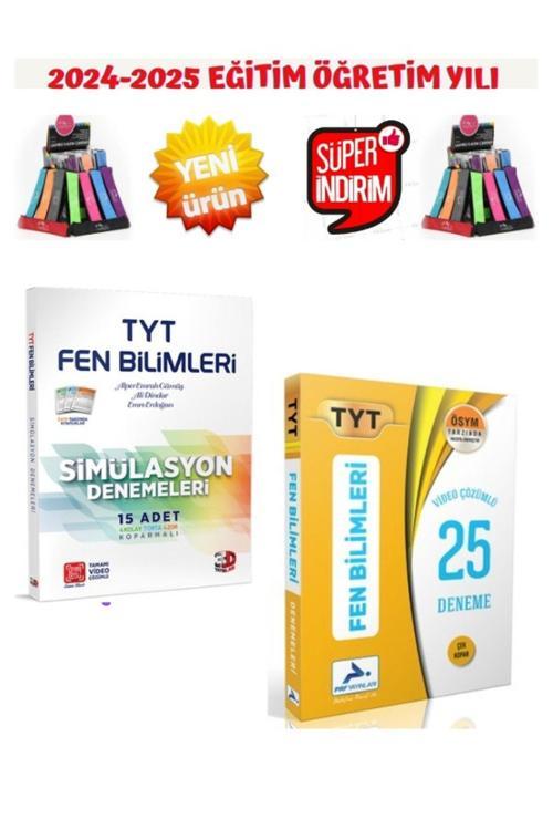 3d 2025 Tyt Fen Bilimleri 15 Deneme+Paraf Tyt Fen Bilimleri 25 Deneme++Kalemlik