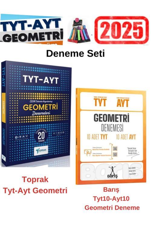 Toprak Tyt Ayt Geometri 20 Deneme+Barış Tyt Ayt Geometri 10-10 Deneme Seti+Kalemlik