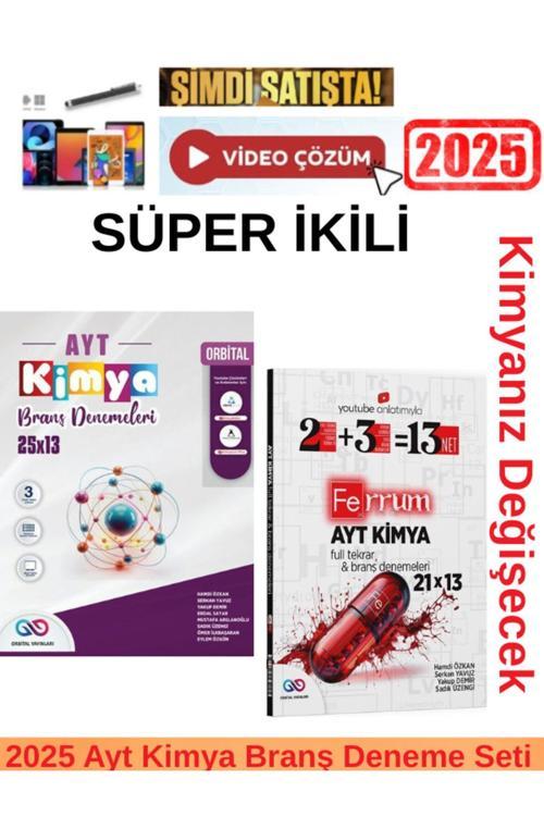 2025 Ayt Kimya 25x13 Branş Deneme+Ferrum Ayt Kimya 21x13 Branş Deneme Seti+Kalem