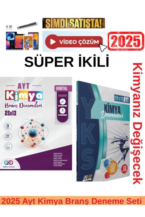Orbital Yayınları 2025 Ayt Kimya 25X13 Branş Deneme+Hız Ve Renk Ayt Kimya 24X13 Branş Deneme +Android Kalem