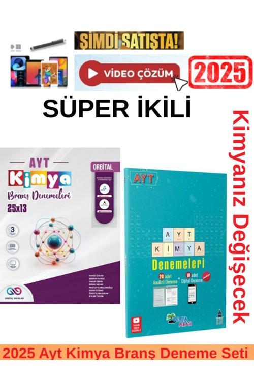 Orbital Yayınları 2025 Ayt Kimya 25X13 Branş Deneme+Kimya Adası Ayt Kimya 30 Branş Deneme Seti+Kalem