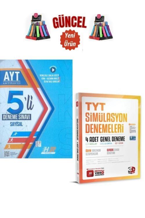 Güncel Ayt Sayısal 5 Genel Deneme+3D Yayınları Tyt Genel 4 Deneme Seti+Kalemlik