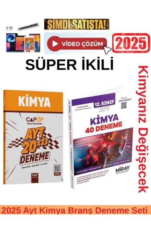 Çap Ayt Kimya 20x13 Branş Deneme +Miray Ayt Kimya 12.Sınıf 40 Branş Deneme Seti+Kalem