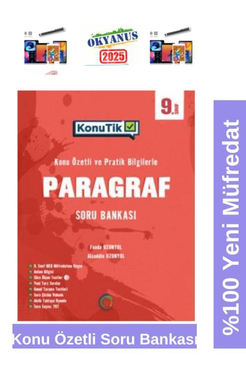 2025 9.Sınıf Konutik Paragraf Yeni Konu Özetli Soru Bankası+Kalem