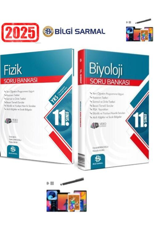 Güncel 11.Sınıf Fizik-Biyoloji Soru Bankası Seti+Android Kalem