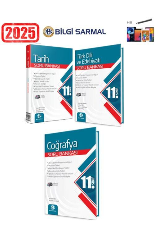 Güncel 11.Sınıf Türk Dili Edebiyatı-Tarih-Coğrafya Soru Bankası Seti+Android Kalem