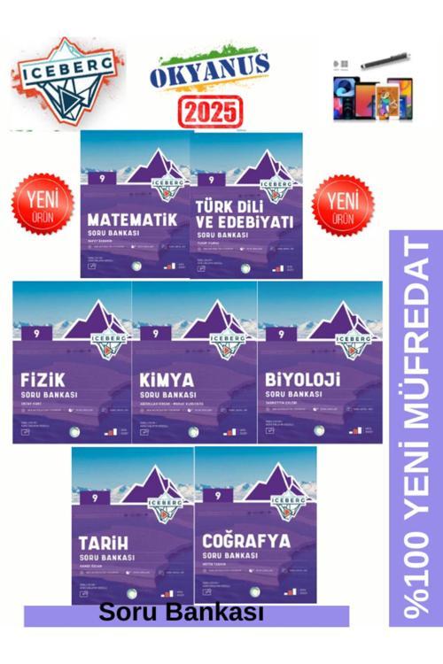 2025 9.Sınıf Iceberg Tüm Dersler M-E-F-K-B-T-C 7 Kitap %100 Yeni Soru Bankası Seti+Kalem