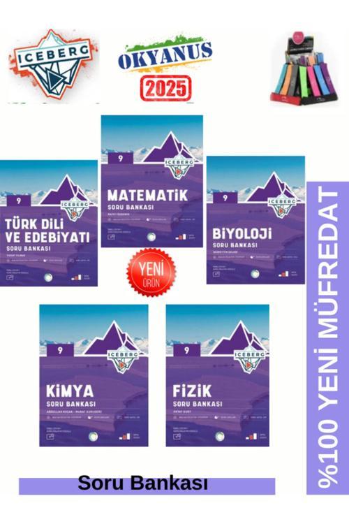 2025 9.Sınıf Iceberg Matematik-Edebiyat-Fizik-Kimya-Biyoloji %100 YeniSoru Bankası Seti+Kalemlik