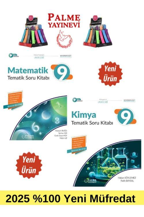 2025 9.Sınıf Matematik-Kimya %100 Yeni Müfredat Tematik Soru Bankası+Kalemlik(Yeni Ürün)