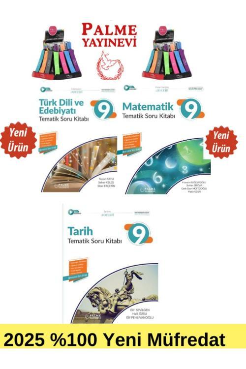2025 9.Sınıf Matematik-T.Dili-Tarih %100 Yeni Müfredat Tematik Soru Bankası+Kalemlik(Yeni Ürün)