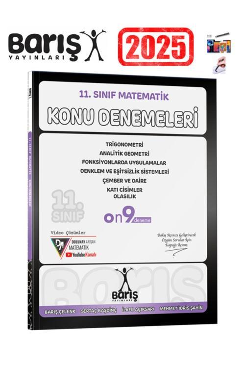 2025 Barış Çelenk Yayınları  11. Sınıf Matematik Konu Denemeleri+Kalem