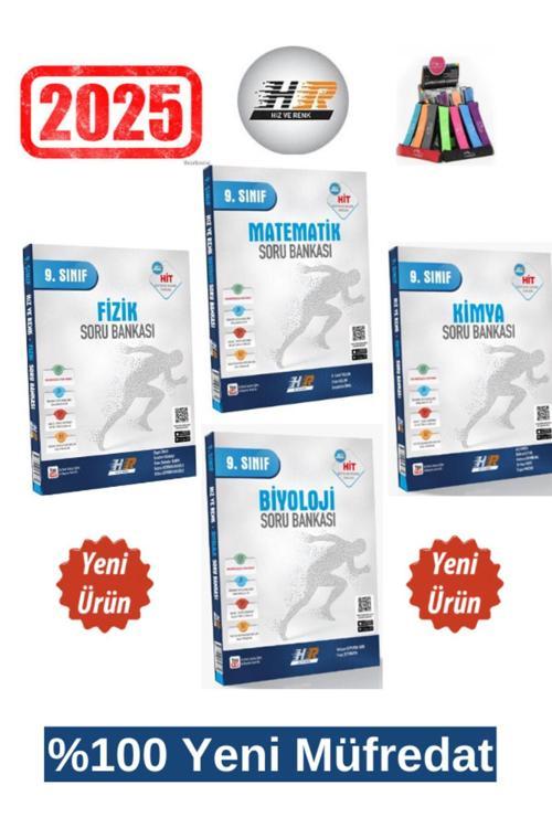2025 9.Sınıf Hit Matematik-Fizik-Kimya-Biyoloji %100 Yeni Müfredat Soru Bankası+Kalemlik