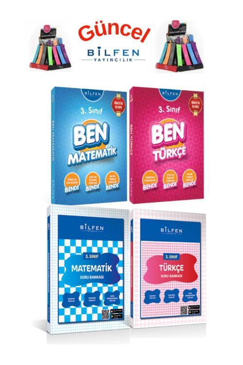 Güncel 3.Sınıf Ben Matematik-Türkçe Konu Anlatımlı+Soru Bankası Seti+Kalemlik (4 Kitap)