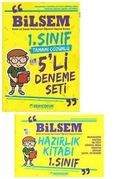 Zeki Çocuk Yayınları Bilsem 1. Sınıf 5'Li Deneme Seti + Bilsem Hazırlık Kitabı