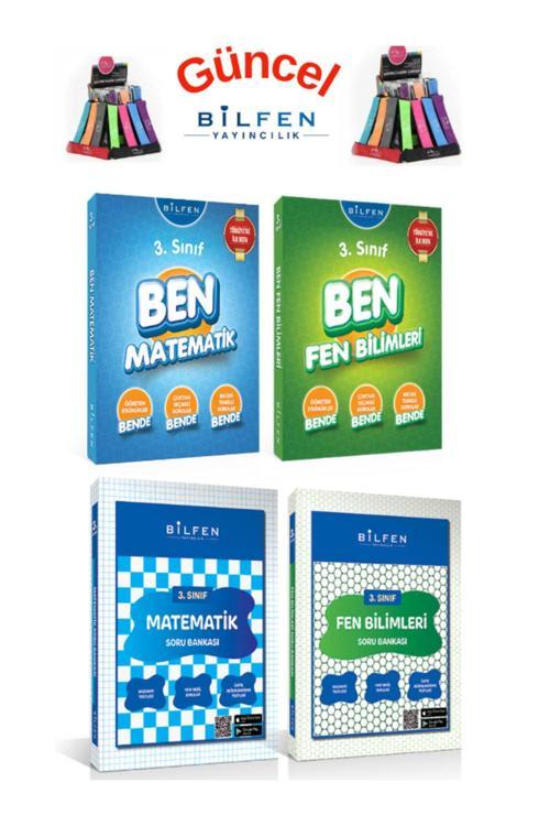 Güncel 3.Sınıf Ben Matematik-Fen Konu Anlatımlı+Soru Bankası Seti+Kalemlik(4 Kitap)