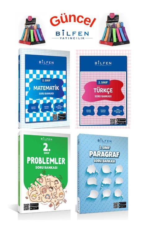 Güncel 2.Sınıf Matematik-Türkçe-Paragraf-Problemler Soru Bankası Seti+Kalemlik