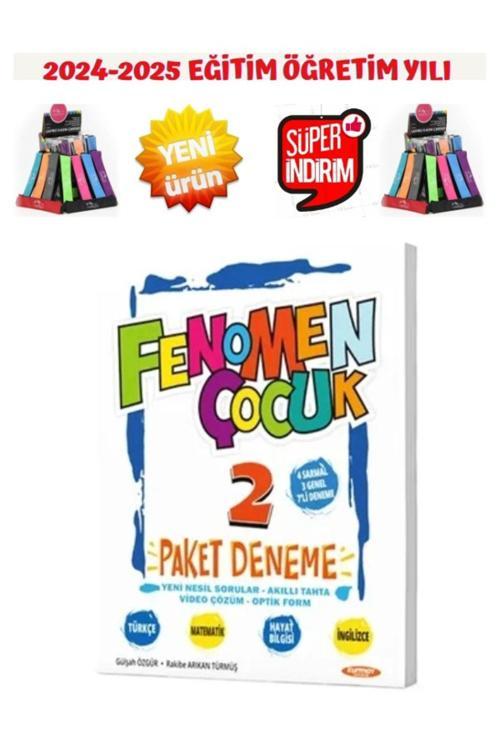 Fenomen Çocuk 2025 2.Sınıf Paket Deneme Tüm Dersler 7 Deneme Seti+Lastikli Kalemlik