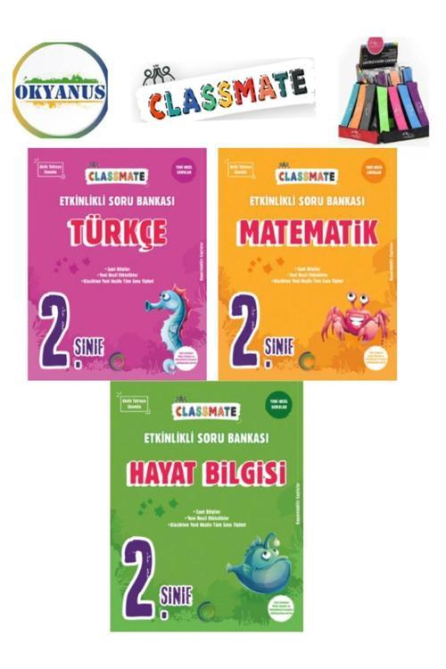 Güncel 2.Sınıf Clasmate Türkçe-Hayat Bil.-Matematik Yeni Nesil Etkinlikli Soru Bankası+Kalemlik