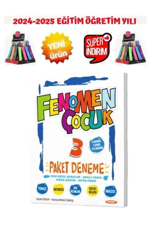 Fenomen Çocuk 2025 3.Sınıf Paket Deneme Tüm Dersler 7 Deneme Seti+Lastikli Kalemlik