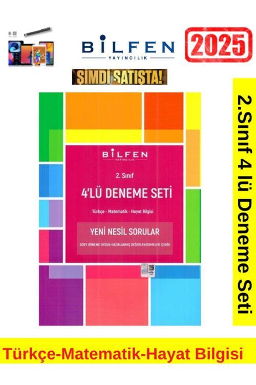 Güncel 2.Sınıf 4 lü Deneme Seti+Android Kalem(Yeni Nesil Sorular-Türkçe-Matematik-Hayat Bilgisi)