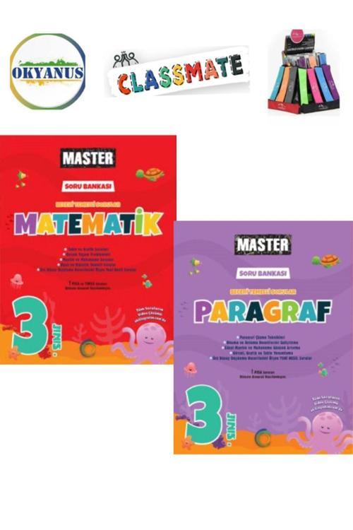 Güncel 3.Sınıf Master Matematik-Paragraf Beceri Temelli  Etkinlikli Soru Bankası Seti+Kalemlik