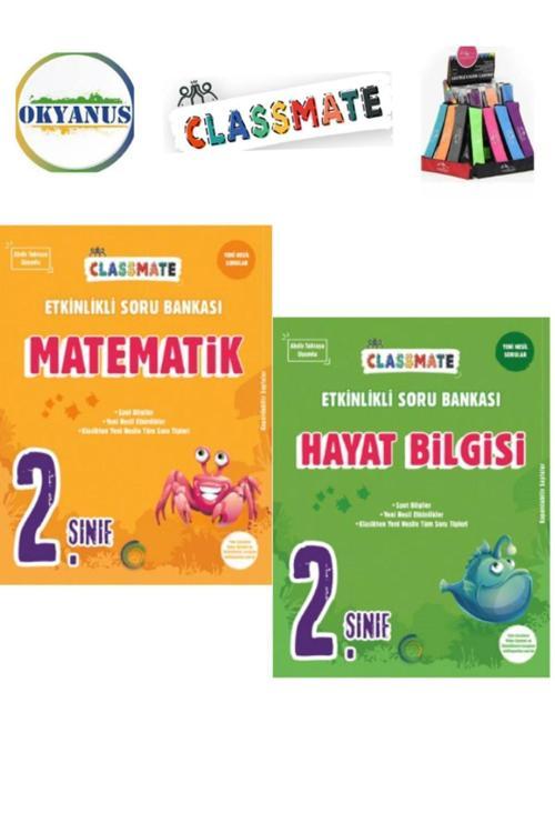 Güncel 2.Sınıf Clasmate Matematik-Hayat Bilgisi Yeni Nesil Etkinlikli Soru Bankası Seti+Kalemlik