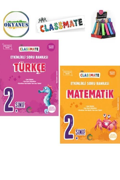 Güncel 2.Sınıf Clasmate Türkçe-Matematik Yeni Nesil Etkinlikli Soru Bankası Seti+Kalemlik