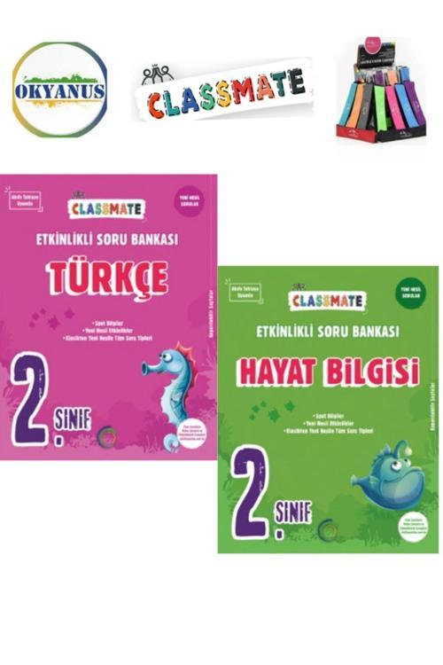 Güncel 2.Sınıf Clasmate Türkçe-Hayat Bilgisi Yeni Nesil Etkinlikli Soru Bankası Seti+Kalemlik