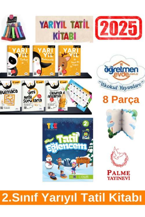 2025 TEK 2.SINIF 1.DÖNEM TÜMDERSLER TATİL+ÖĞRETMEN EVDE 2.SINIF 1.YARIYIL TATİL KİTABI+KALEMLİK