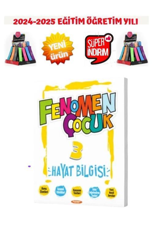 Fenomen Çocuk 2025 3.Sınıf Hayat Bilgisi Soru Bankası+Lastikli Kalemlik