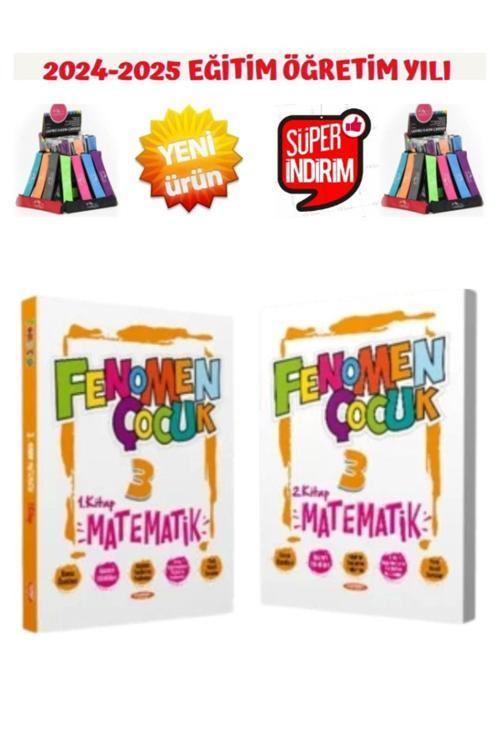 Fenomen Çocuk 2025 3.Sınıf Matematik 1 -Matematik 2 Soru Bankası+Lastikli Kalemlik