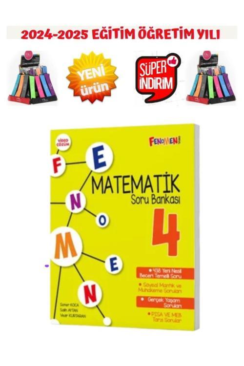 Fenomen Çocuk 2025 4.Sınıf Matematik Soru Bankası+Lastikli Kalemlik