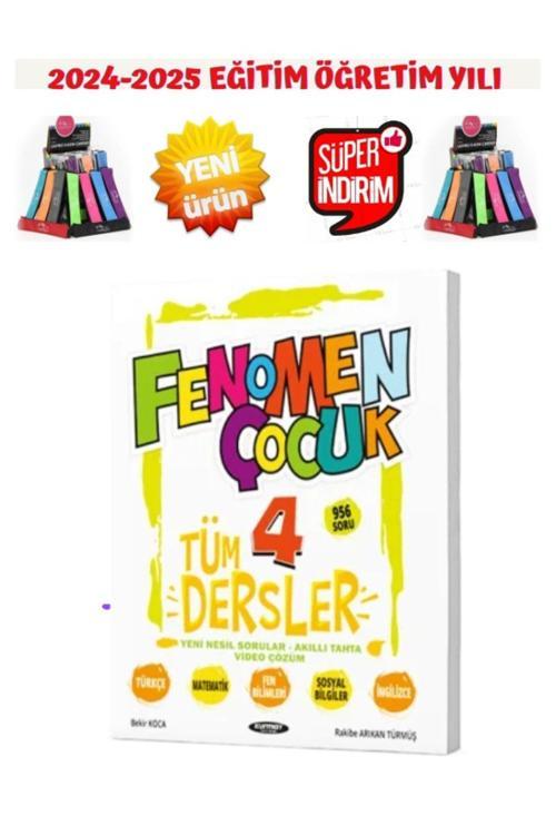 Fenomen Çocuk 2025 4.Sınıf Tüm Dersler Soru Bankası+Lastikli Kalemlik