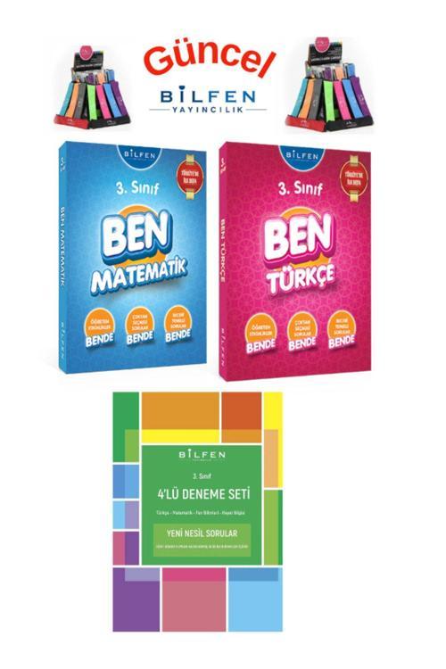 Güncel 3.Sınıf  Ben Matematik-Türkçe Konu Anlatımlı Soru Bankası+4lü Deneme+Kalemlik