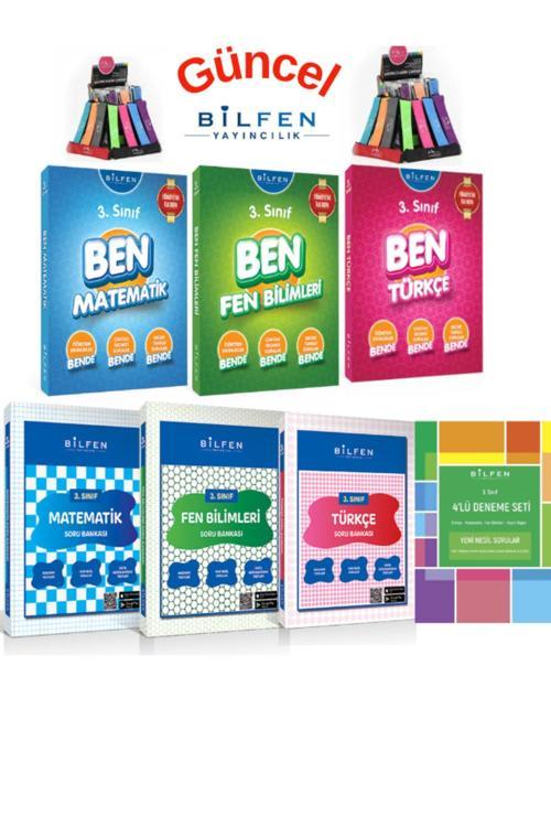 Güncel 3.Sınıf Ben Matematik-Türkçe-Fen Konu Anlatım+Soru Bankası+4lü Deneme+Kalemlik