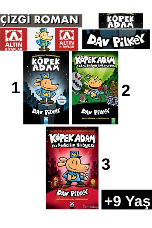 KöpekAdam 1-2-3 Köpek Adam-Tasmasından Kurtuluyor-İki Kediciğin Hikayesi 1-2-3.Kitap Çizgi roman