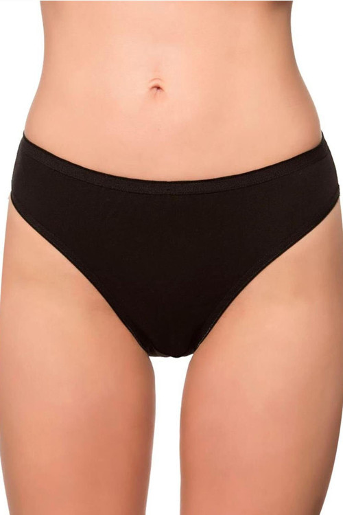 Pamuklu Likralı Süprem Slip Külot | Siyah K6120