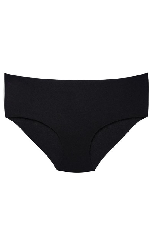 Toparlayıcı Pamuk Lazer Kesim Slip Külot | Siyah 3816