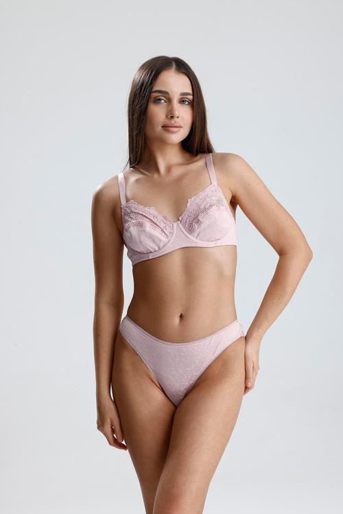 Toparlayıcı C Kap Sütyen Takım | Pembe 273