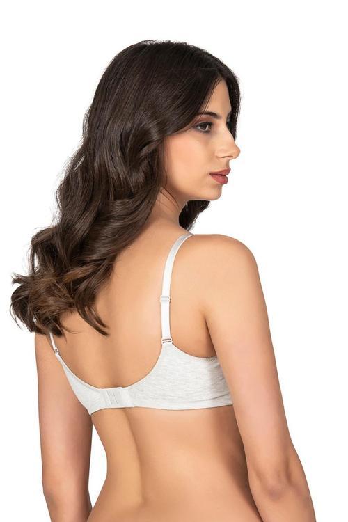 Dikişsiz İz Yapmayan Desteksiz Sütyen | Gri Melanj  1144