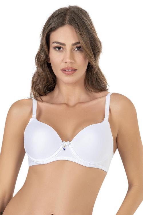 Kaplı Balenli Emzirme Sütyeni | Beyaz 3628