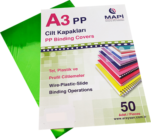 550MİC.A-3 PP KAPAK.F.YEŞİL 50
