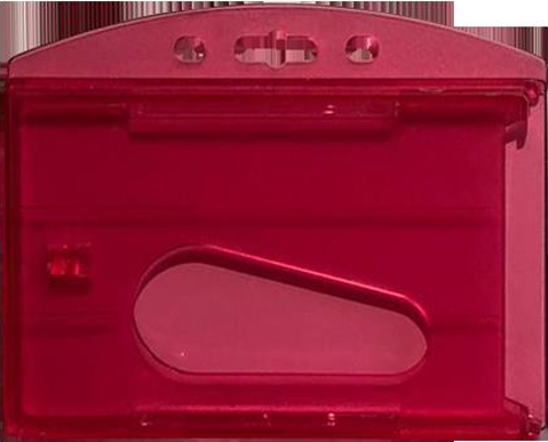 ÇİFT HAZNELİ KART KAPLARI ŞEFFAF KIRMIZI 25'Lİ PAKET