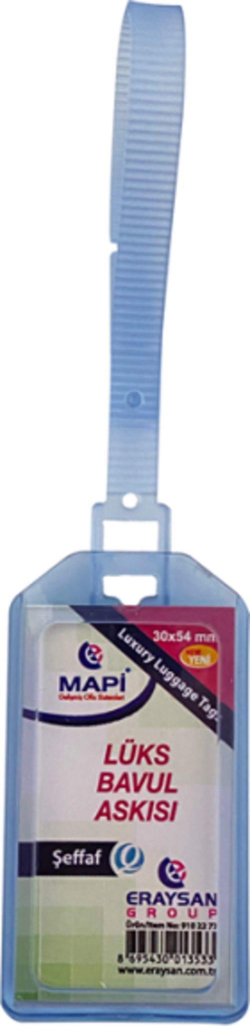 LÜKS BAVUL ASKISI (PLASTİK) 35X54 ŞEFFAF TEKLİ