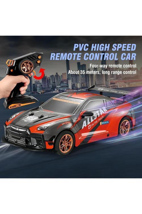 Kumandalı Şarjlı Işıklı 2.4G 1:10Pvc Hızlı Araba