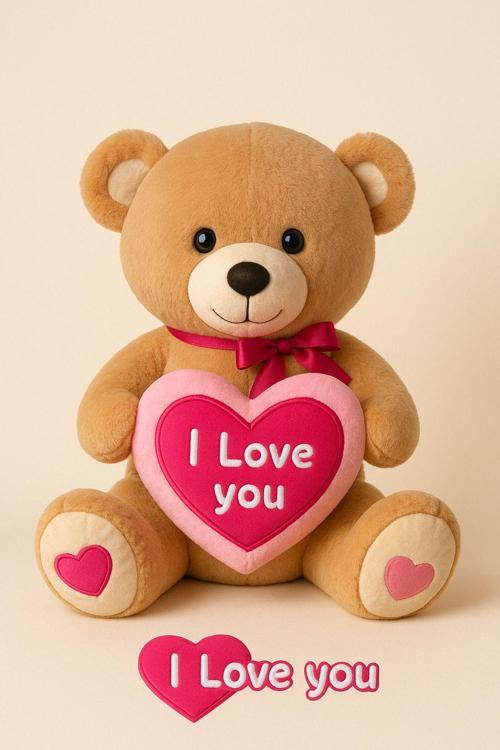 Peluş 40 Cm I Love You Kalpli Ayı