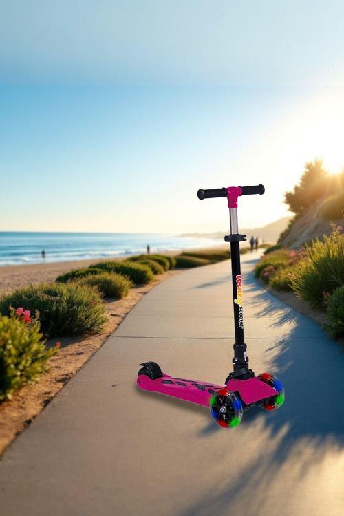 Winky Scooter Pembe Işıklı